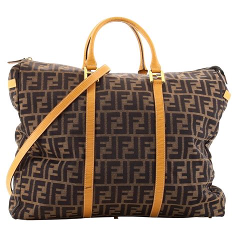 vintage fendi reisetasche weekender zucca|Fendi Vintage Belted Weekender Bag Zucca Canvas Large.